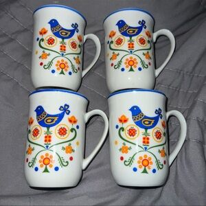 VINTAGE (1975) LANCASTER COUNTY MUGS BY FRED ROBERTS CO.//PENNSYLVANIA DUTCH
